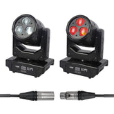 2x Showtec Shark Beam FX One Moving Head Light inc. DMX Cable